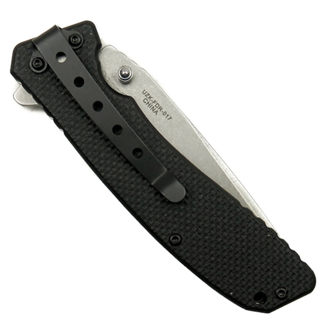 UZI FDR-017 EVN II Spring Assist Knife, Stonewash Combo Blade