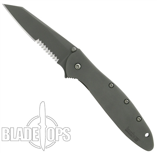 Kershaw Random Leek Assisted Opener Knife, S30V Tanto Combo Blade
