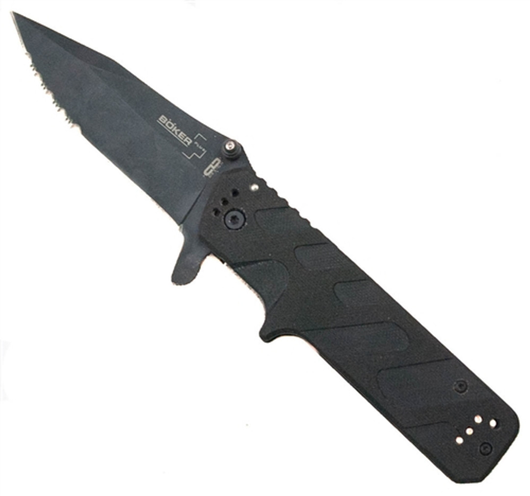 Boker Plus CLB Direkt Tactical, G10 Handle, Black Blade, Combo Edge