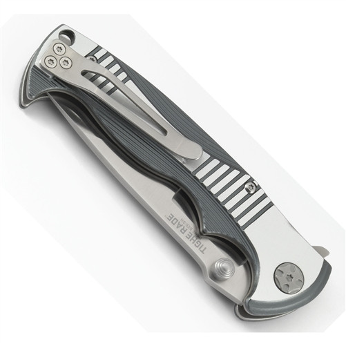 CRKT Tighe Rade Folding Knife, Satin Drop Point Blade