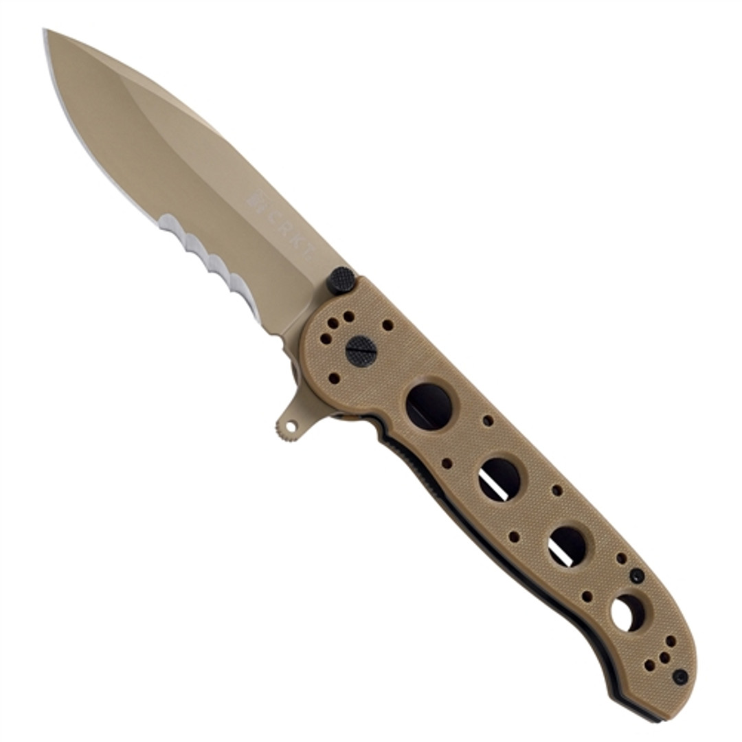 CRKT M21-12GD Carson Folder, Desert Tan G10 Handle, Veff Edge