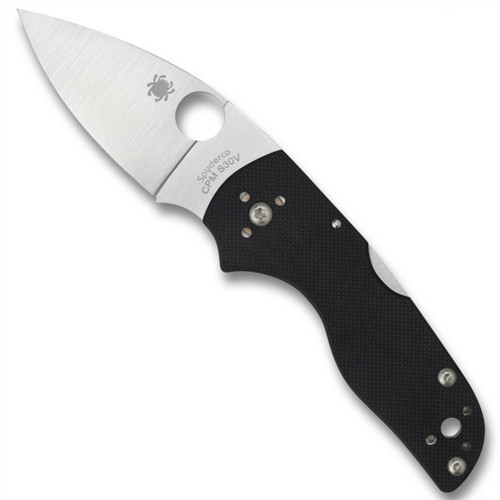 Spyderco C230MBGP Back Lock Lil' Native Folder Knife, CPM-S30V Satin Blade FRONT VIEW