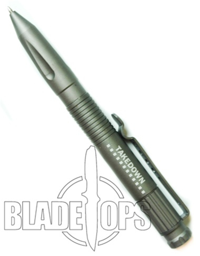 Takedown Self Defense Pen with Hollow Striker End, Grey