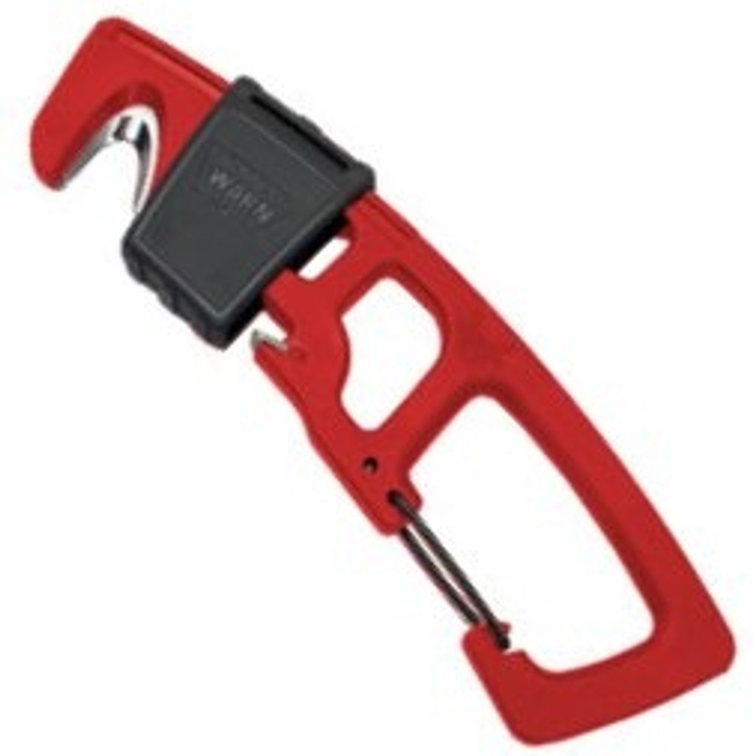 Benchmade 9CB Safety Hook with Carabineer, Red with WARN Logo