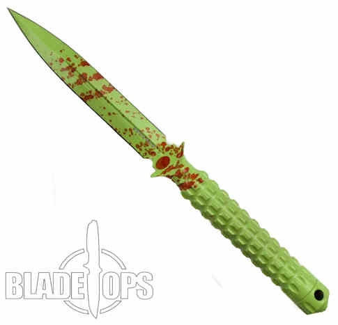 Microtech Zombie ADO Fixed Blade Knife, Dual Edge Blade
