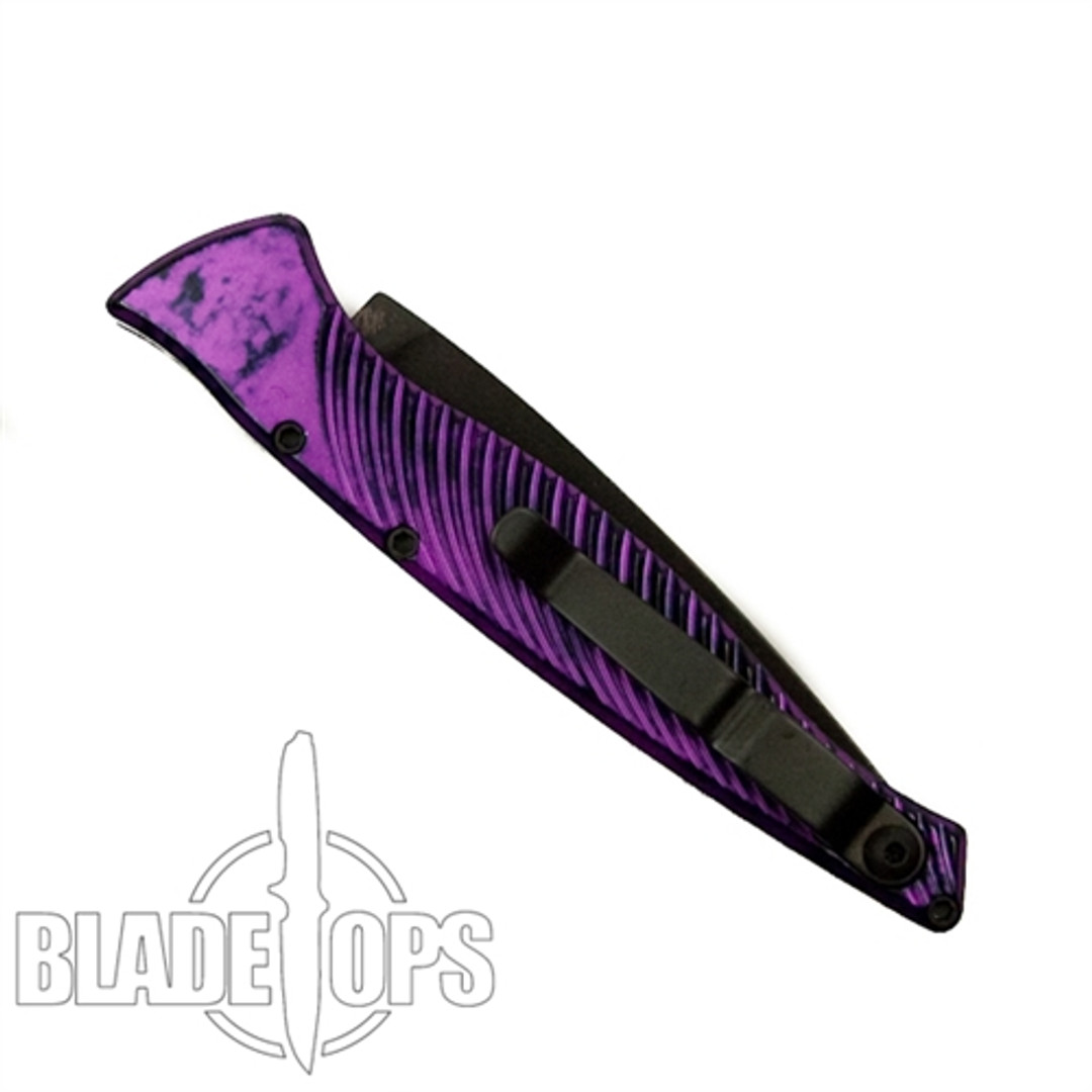 Piranha Plum DNA Auto Knife, CPM-S30V Black Blade