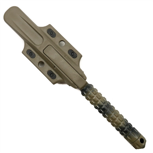 Microtech 115-1TC Tan Camo A.D.O. D/E Fixed Blade Knife, Tan Camo Blade