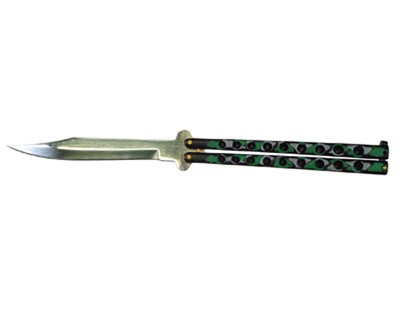 Camo Monkey Butterfly Knife, 13"