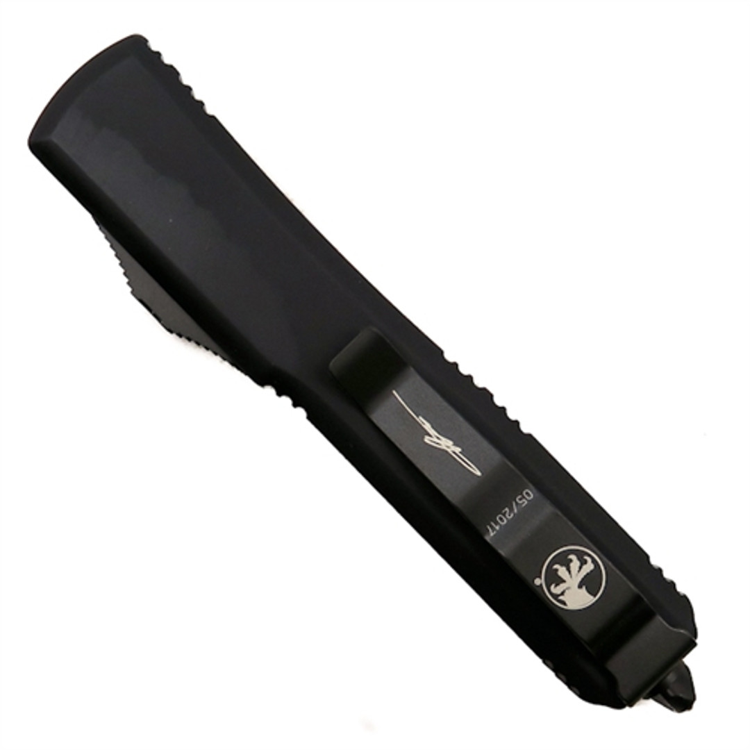 Microtech 119-1DLC Ultratech Hellhound Tanto OTF Auto Knife, DLC Black Blade