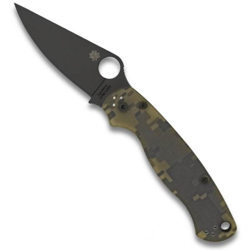 pyderco C81GPCMOBK2 Digi Camo Paramilitary 2 Folder Knife, CPM-S30V Black Blade FRONT VIEW