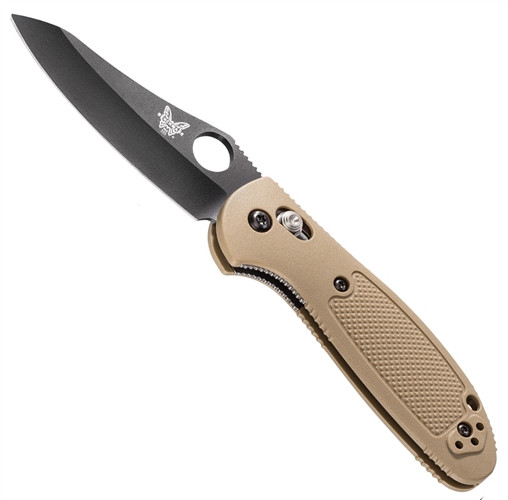 Benchmade 550BKHGSN Sand Griptilian Sheepsfoot Folder Knife, 154CM Black Blade