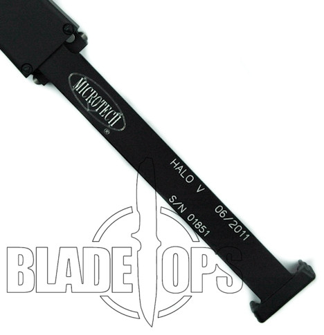 Microtech Tactical Halo V OTF Automatic Tanto Knife, Black Plain Edge, MT150-1T