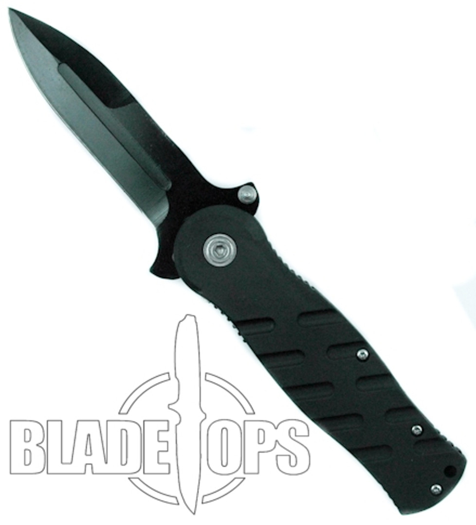 Destroyer Spring Assisted Knife, Black Blade