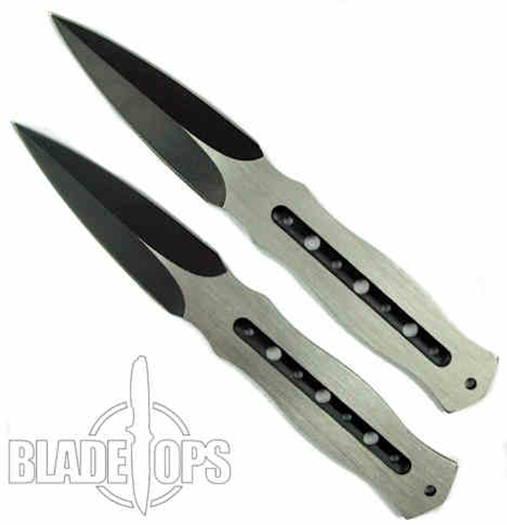 Two Tone Throwing Knives (Spear Tip)