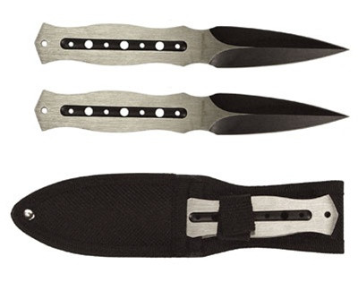 Two Tone Throwing Knives (Spear Tip)
