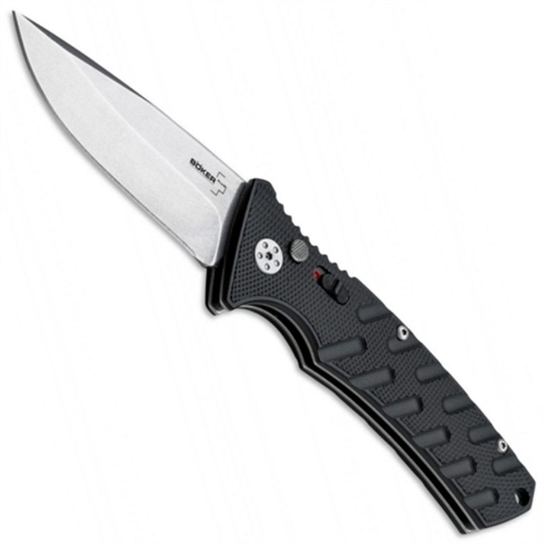 Boker Plus Strike Spearpoint Auto Knife AUS 8 Stonewash Blade   BO01BO400N 2  05080.1533222010 