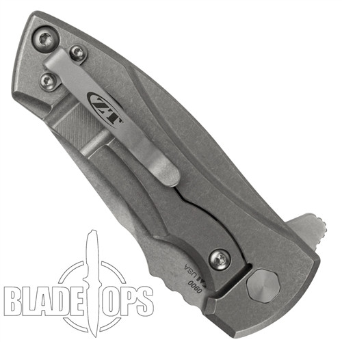 Zero Tolerance Les George 0900 Flipper Knife, Stonewash Blade