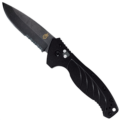 Gerber G22-07158 Emerson Alliance Auto Knife, 154CM Black Combo Blade