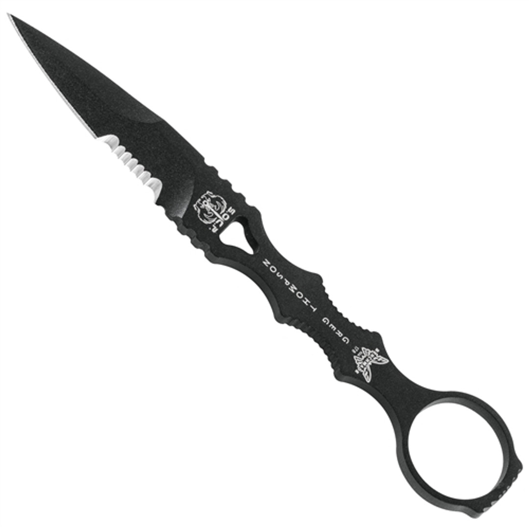 Benchmade 178SBK-COMBO SOCP Dagger S/E Fixed Blade Knife And Trainer Set, Black Sheath, Black Combo Blade