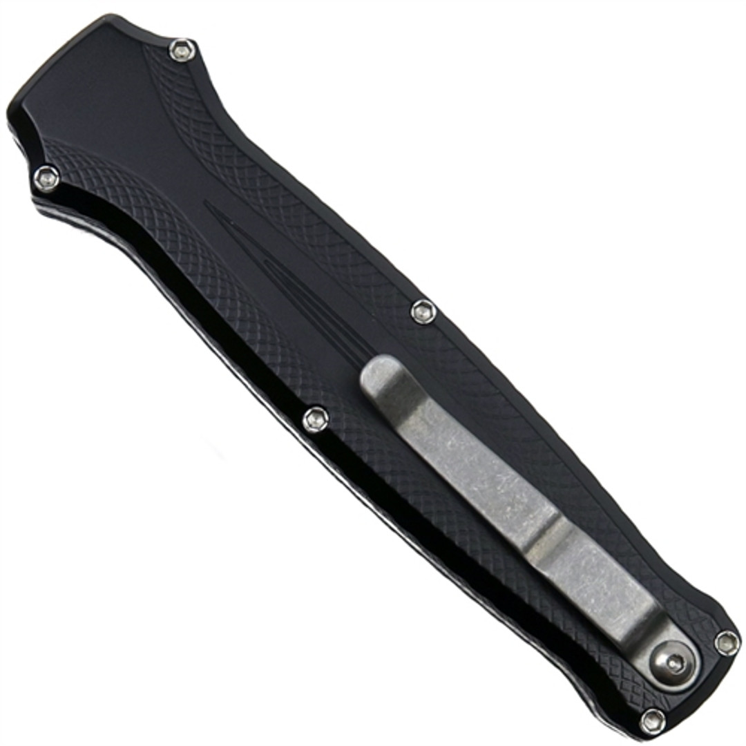 Piranha Rated-R Tanto OTF Auto Knife, 154CM Stonewash Blade