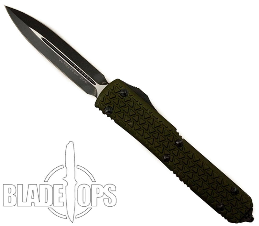 Microtech 122-1OD OD Green Ultratech D/E OTF Auto Knife, Black Blade