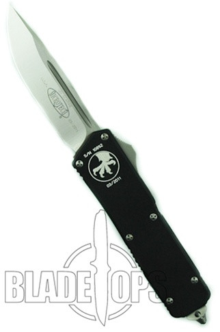 Microtech Executive Scarab Out the Front Knife, Satin Single Standard Edge, 107-4