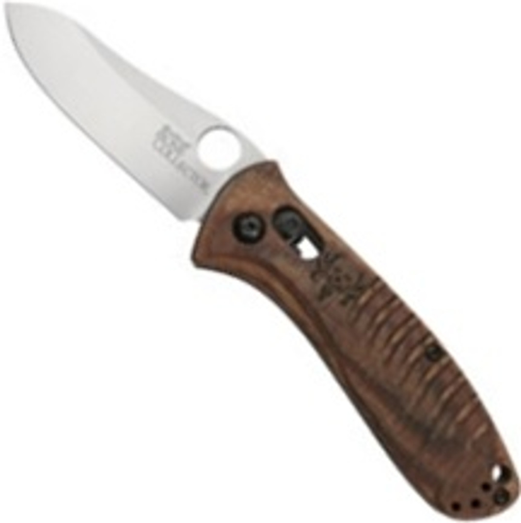 Benchmade Bone Collector 15030-2 Mini AXIS Folding Knife, Plain, Walnut G10