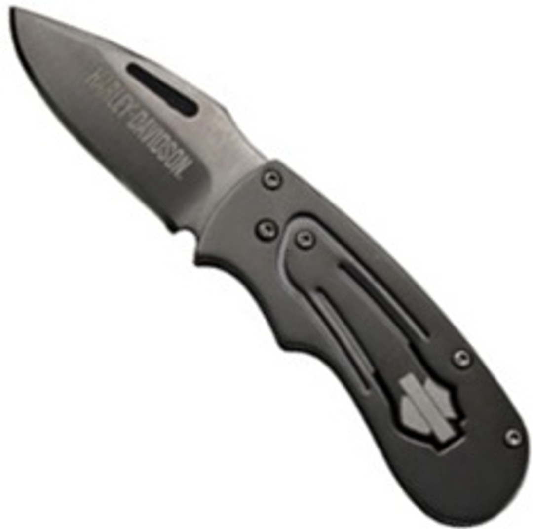 Benchmade Harley Davidson 13310BK Levitator Drop Point Money Clip Folder Knife, Black Blade