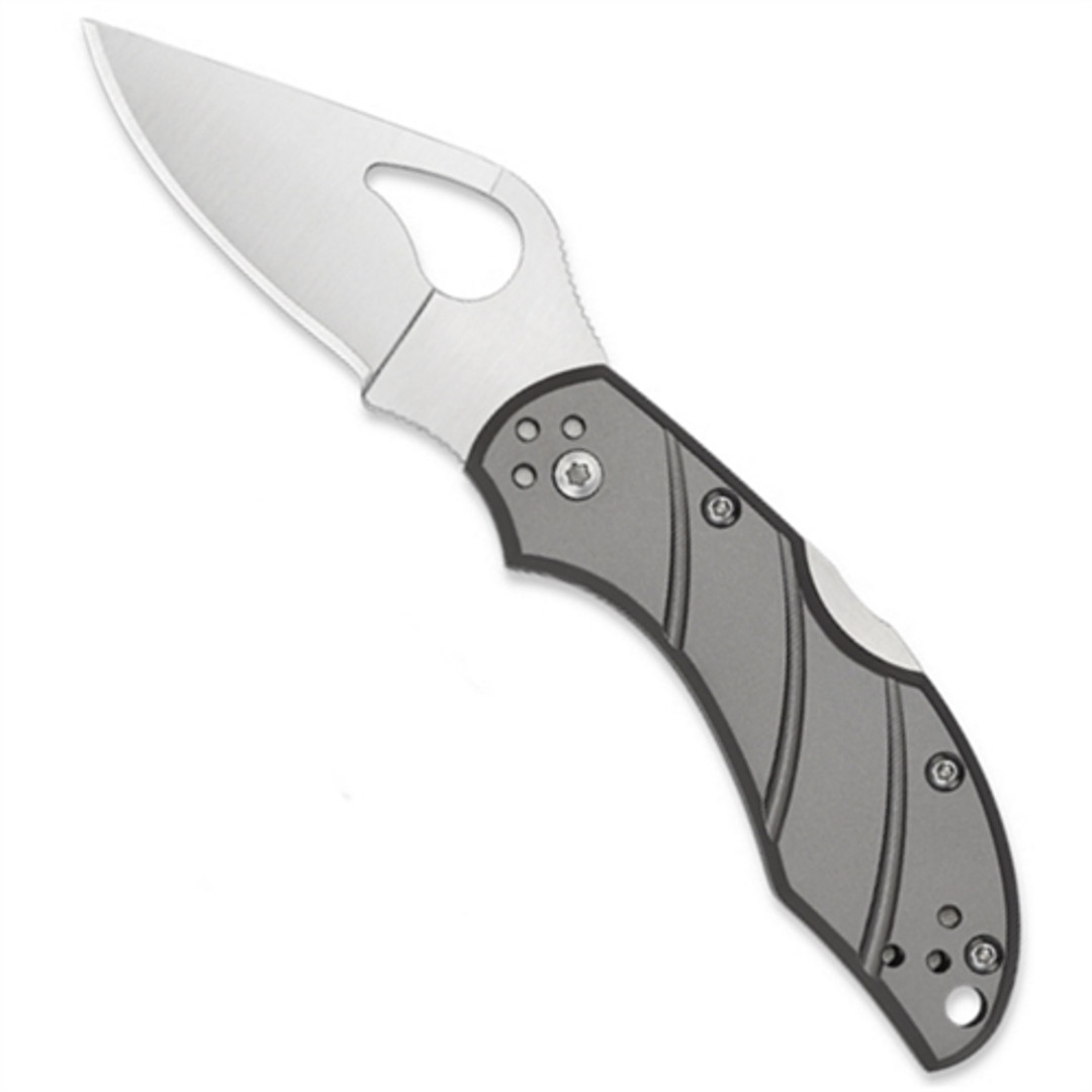 Spyderco Byrd Titanium Robin 2, Stainless PlainEdge Blade