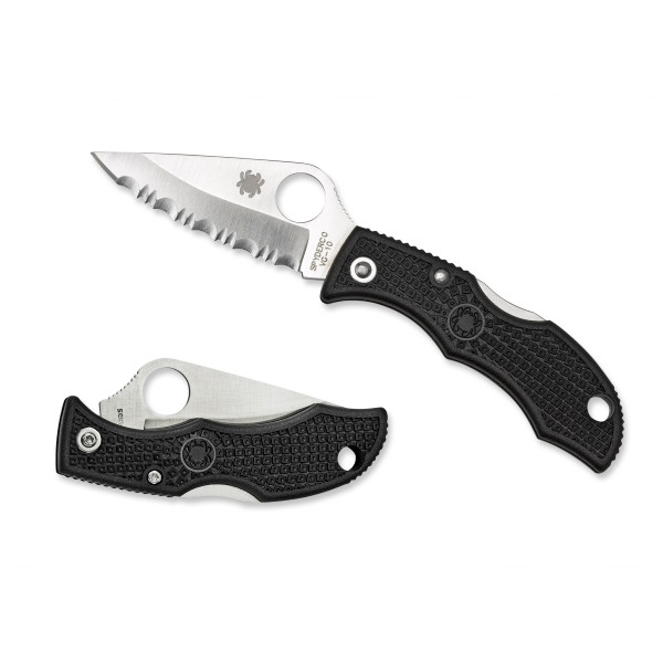 Spyderco Ladybug 3 Folder Knife, Black FRN Handle, SpyderEdge Blade, LBKS3