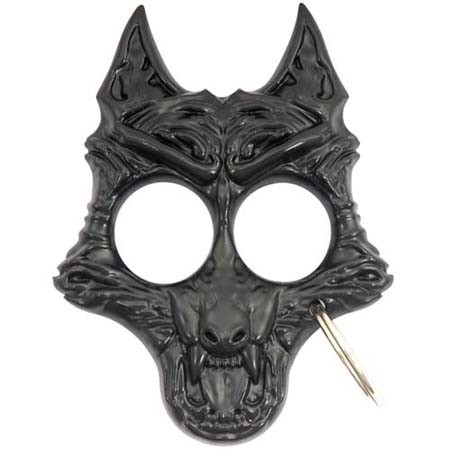 Werewolf Self Defense Key Ring, Black