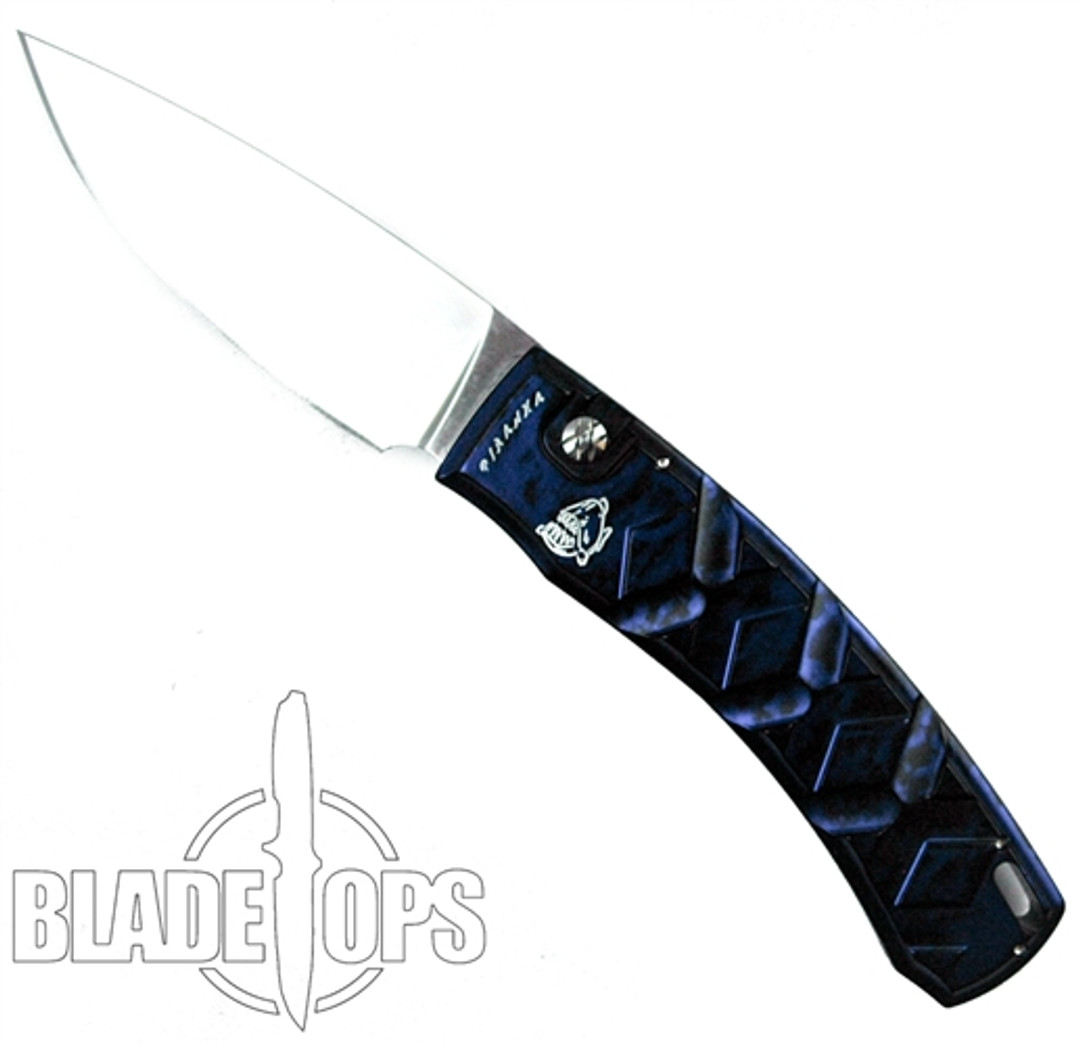 Piranha Blue X Auto Knife, 154CM Mirror Blade