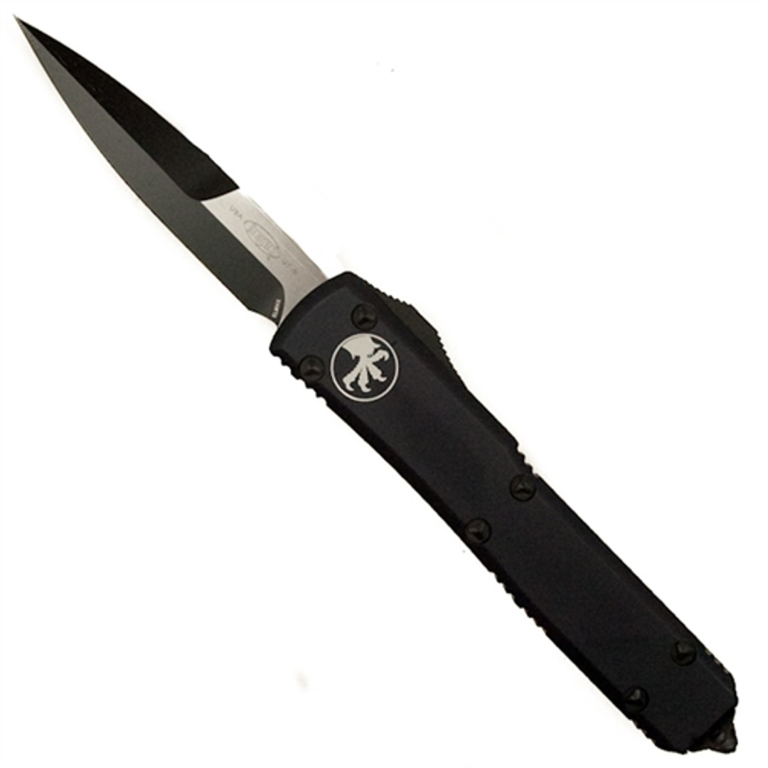 Microtech 120-1TCC Tactical Contoured Ultratech Bayonet OTF Auto Knife, Black Blade