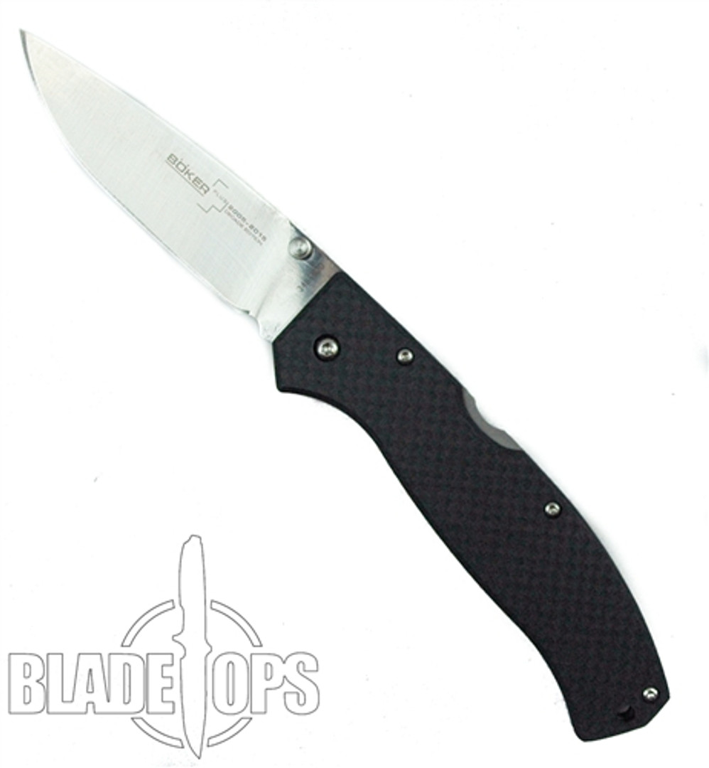 Boker Plus Carbon Fiber Decade Edition Titan Drop Knife, VG10 Blade