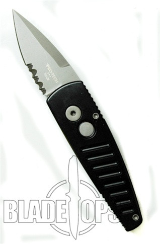 Pro-Tech Stinger Auto Knife, Black Handle, Bead Blast Blade, P/S, 401PS