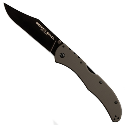 Cold Steel OD Green Broken Skull III Folder Knife, CTS-XHP Black Blade
