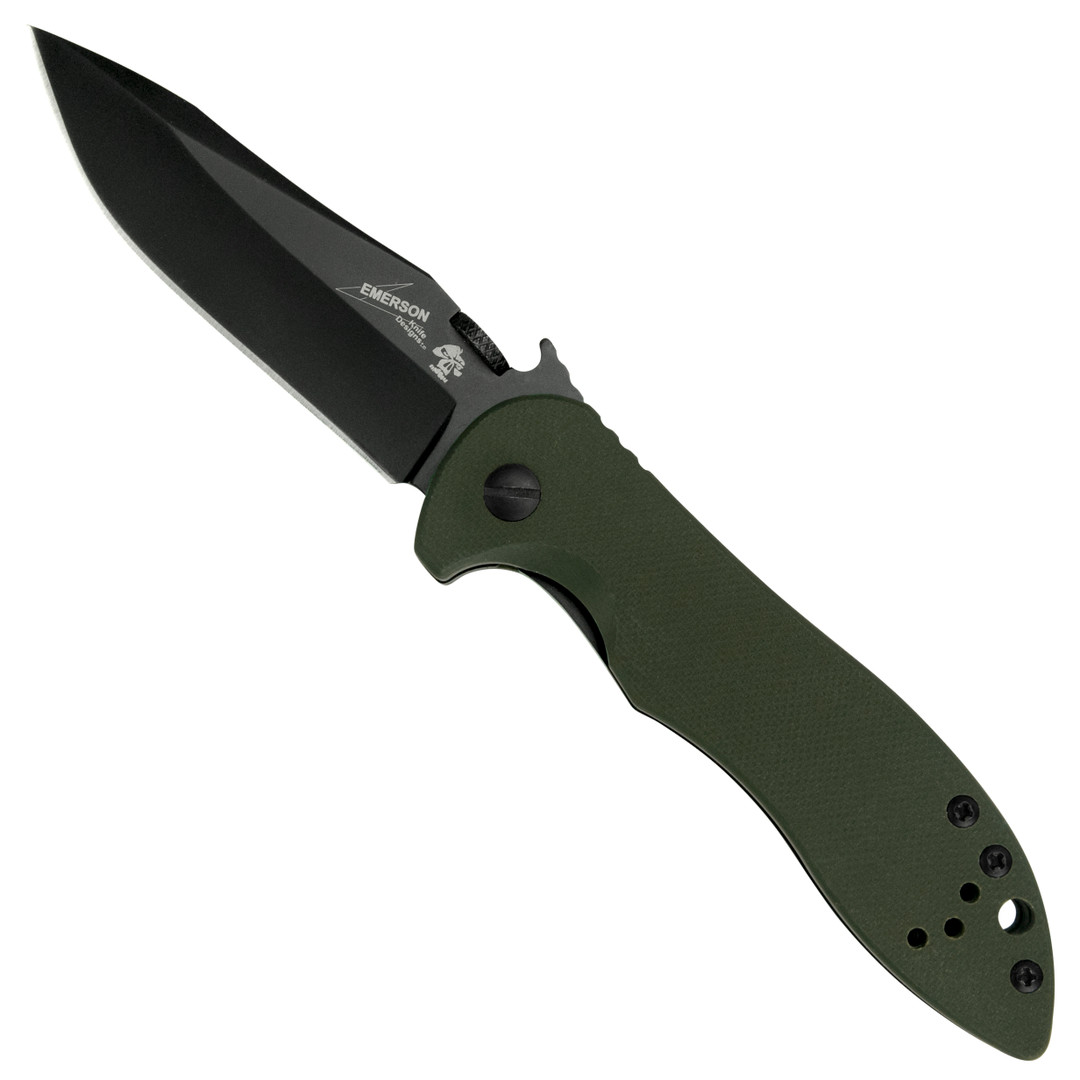 Kershaw Emerson Olive Drab CQC-5K Knife, Black Clip Point Blade