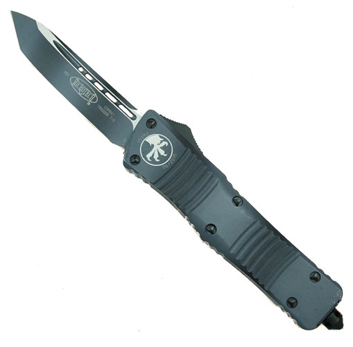 Microtech Combat Troodon OTF Knife, MT144-1UC, Urban Camo Finish, Tanto Plain Blade