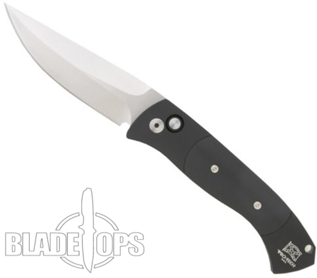 Pro-Tech Medium Brend 3 Auto Plain Edge Black Handle with G-10 Inlays