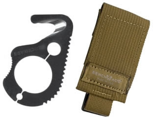Benchmade 5BLKWSN Hook/ Safety Cutter, Black Oxide Finish, Soft Coyote Sheath, Malice Clip