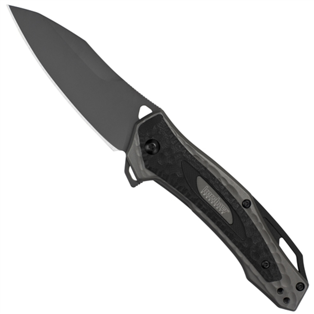 Kershaw 2460 Dark Grey/Black Vedder Spring Assist Knife, Dark Grey Blade