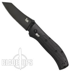 Benchmade H&K 14055BT Enigma Folder Knife, Black Reverse Tanto Blade