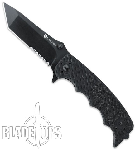 Browning Black Label Stone Cold Folder Knife, Tanto Black Combo Blade, G10 Handle