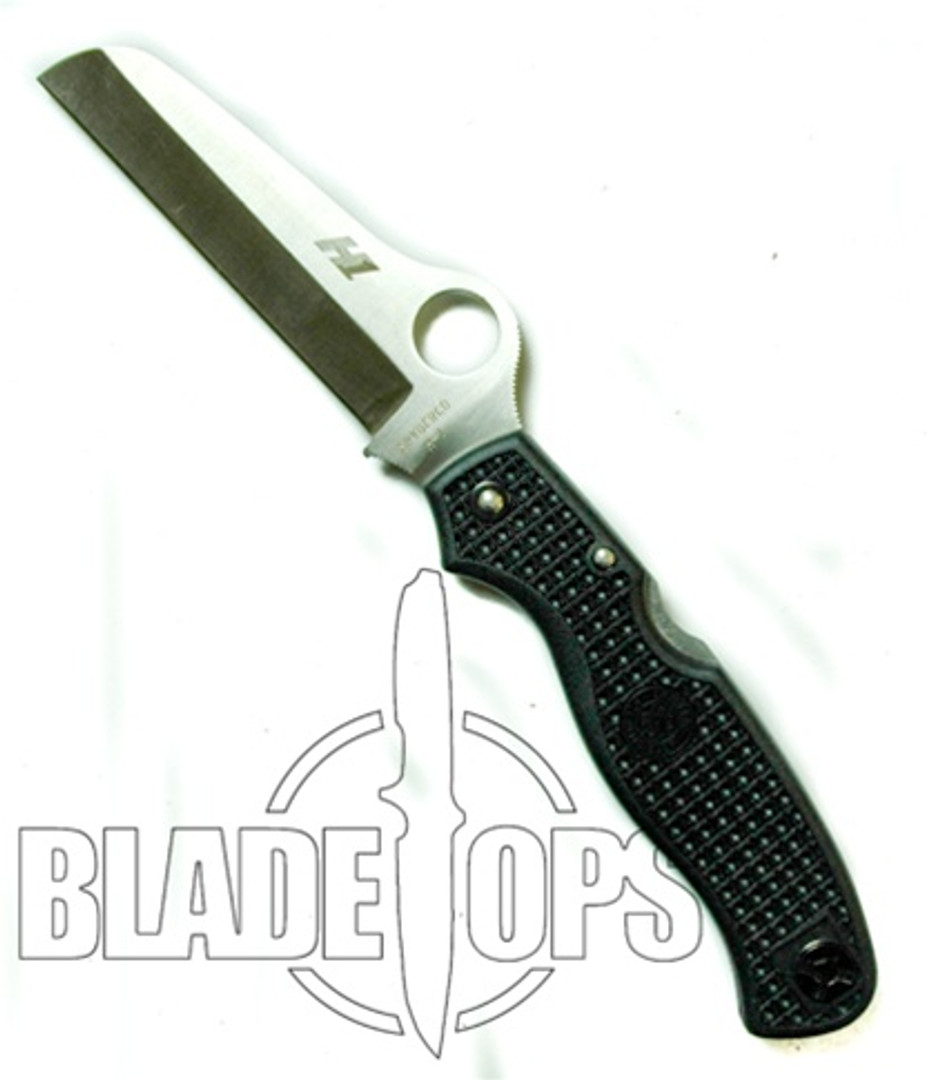 Spyderco Atlantic Salt Folding Lockback Knife, H1 Steel Plain Blade, Black FRN Handle, C89PBK