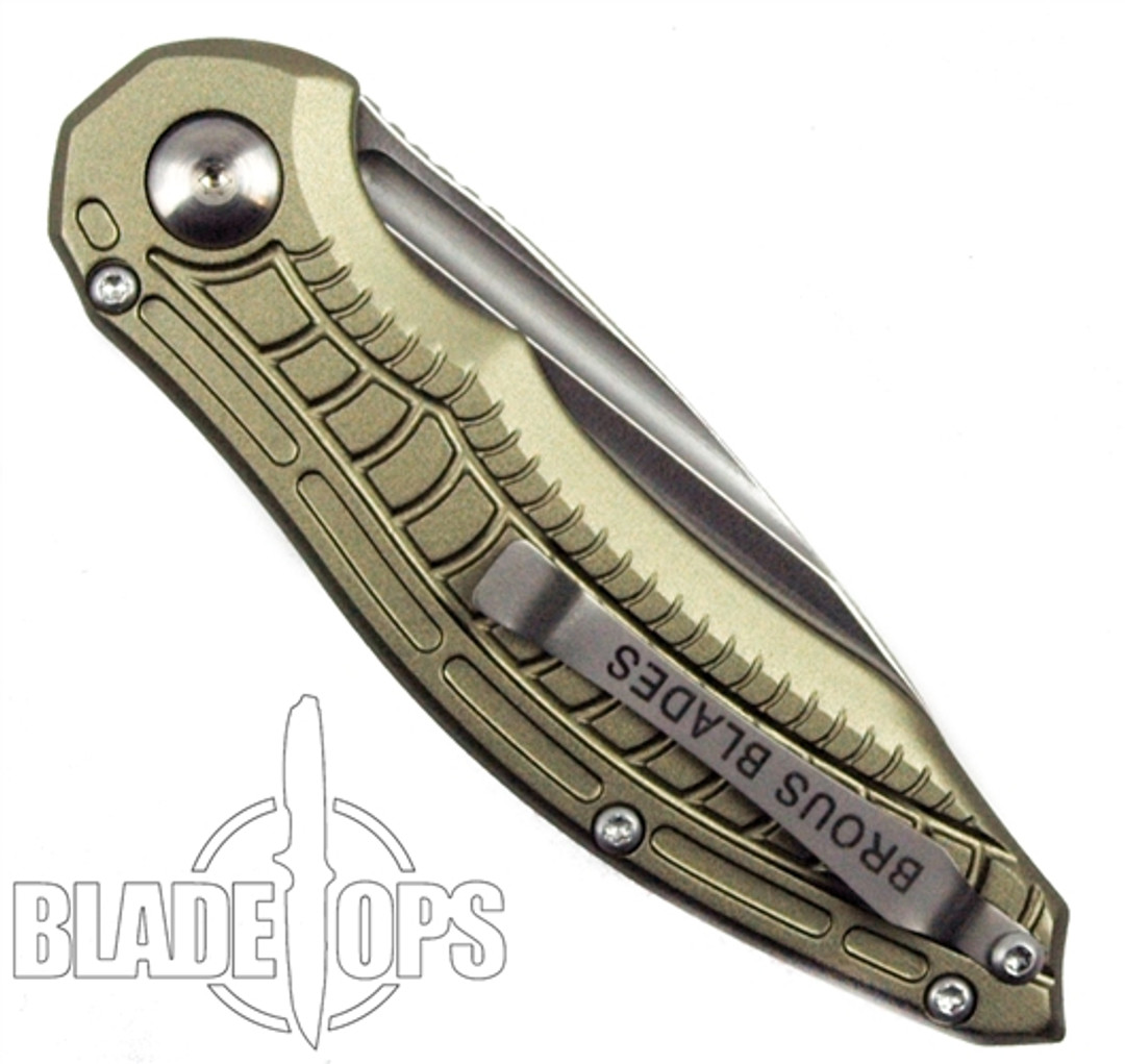 Brous Blades Coyote Tan Bionic Automatic Knife, Satin Blade