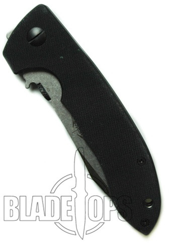 Emerson Knives Horseman, Manual Knife, G10, Satin Finish Blade, Part Serrated Edge, Mini-CQC-8