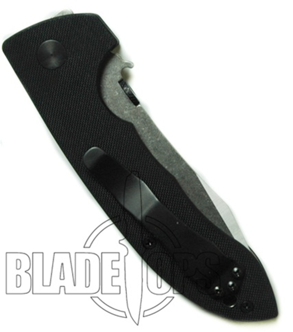 Emerson Knives Horseman, Manual Knife, G10, Satin Finish Blade, Part Serrated Edge, Mini-CQC-8