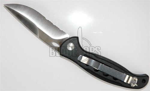 Renegade, Drop Point Auto Knife, Part Serrated Blade