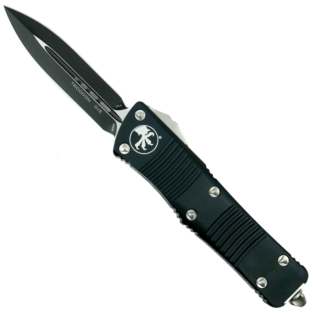 Microtech 138-1 Troodon D/E OTF Auto Knife, Black Blade