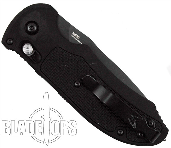 Benchmade 9160BK Triage Blunt Tip Auto Knife, N680 Black Blade BladeOps